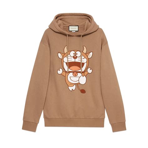 gucci doraemon hoodie brown|doraemon x gucci colors.